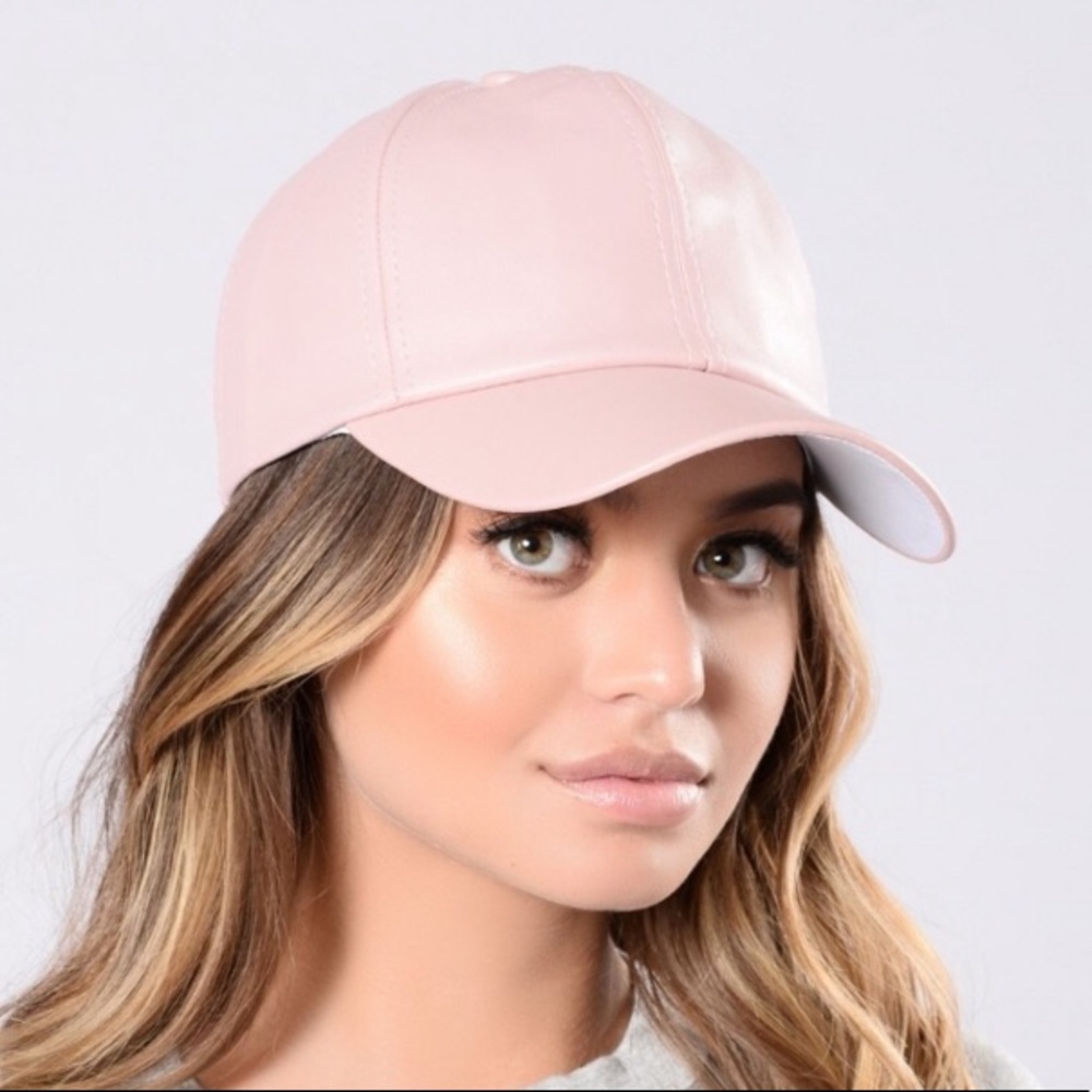 Faux leather hat